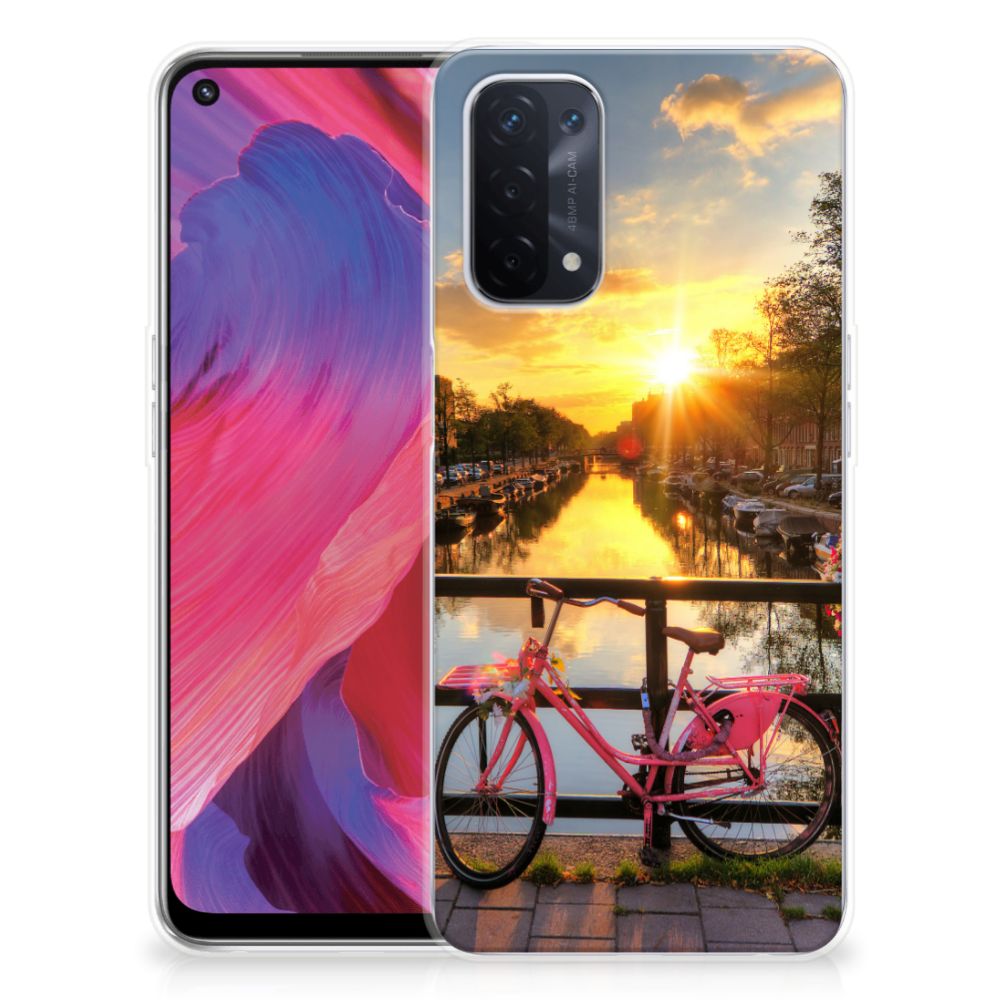 OPPO A74 5G | A54 5G Siliconen Back Cover Amsterdamse Grachten