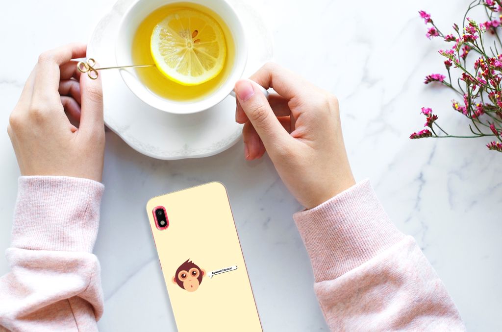 Samsung Galaxy A10 Telefoonhoesje met Naam Monkey