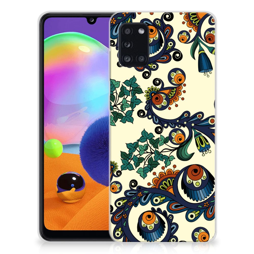 Siliconen Hoesje Samsung Galaxy A31 Barok Flower