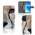 OPPO Reno6 5G Telefoonhoesje met Pasjes Cheetah met close-up afbeelding van cheeta oog en interne pasjesruimte.