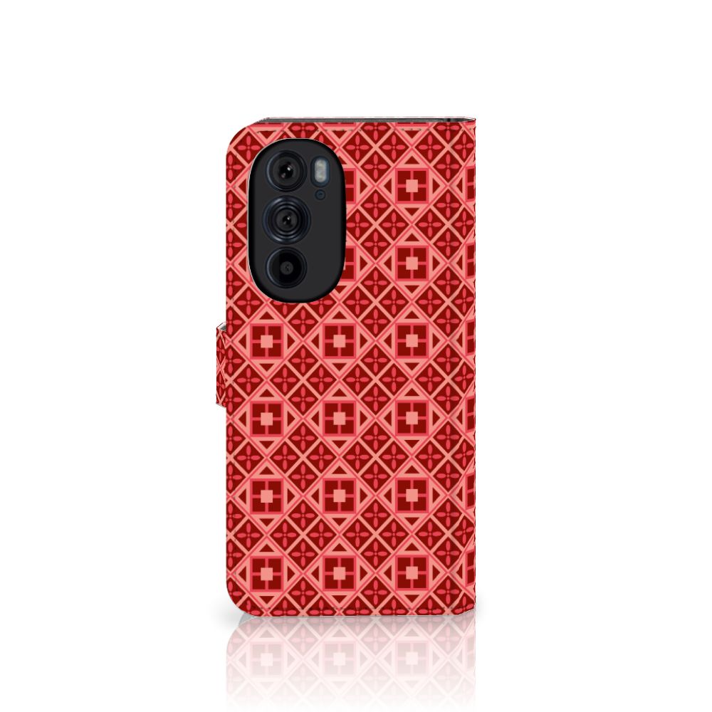 Motorola Edge 30 Pro Telefoon Hoesje Batik Rood