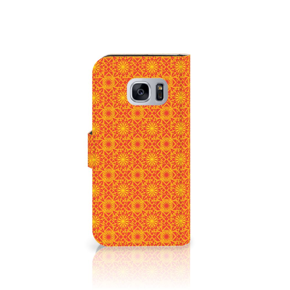 Samsung Galaxy S7 Telefoon Hoesje Batik Oranje