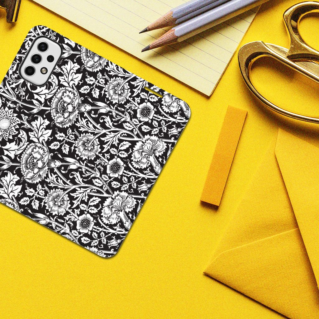 Samsung Galaxy A23 Smart Cover Black Flowers - B2C Telecom