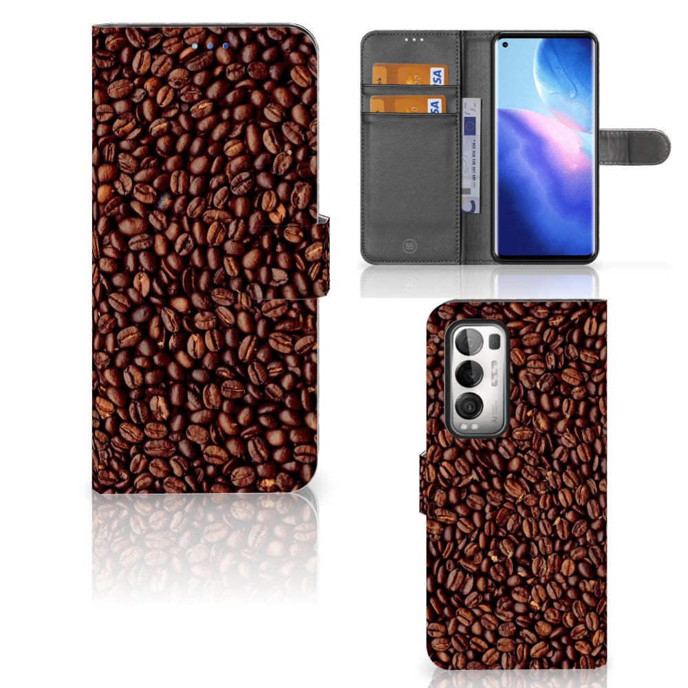 OPPO Find X3 Neo 5G Book Cover Koffiebonen