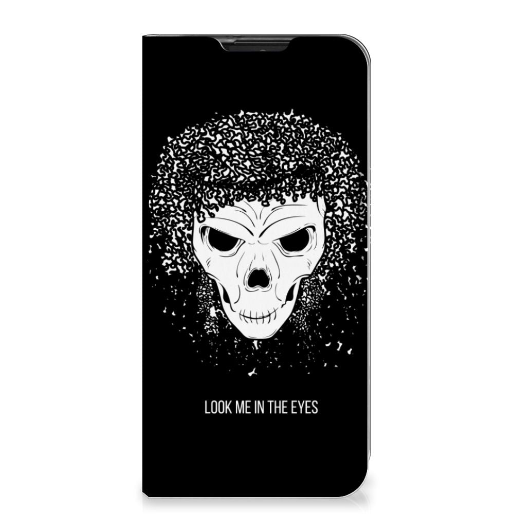 Mobiel BookCase Motorola One Zoom Skull Hair - B2C Telecom