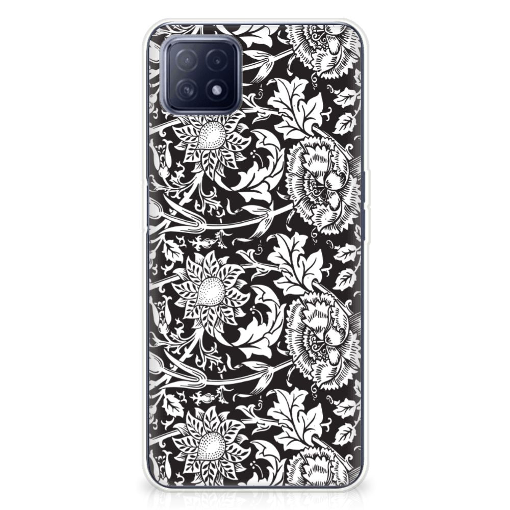 OPPO A53 5G | OPPO A73 5G TPU Case Black Flowers