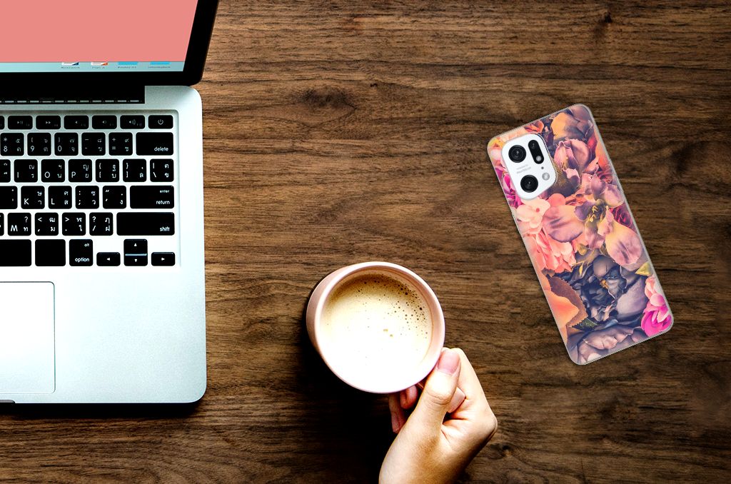 OPPO Find X5 Pro TPU Case Bosje Bloemen B2C Telecom