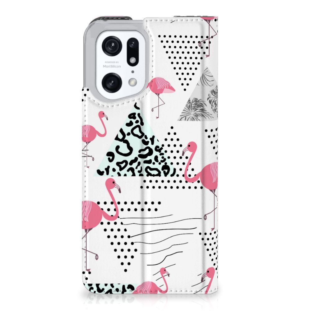 OPPO Find X5 Pro Hoesje maken Flamingo Triangle - B2C Telecom