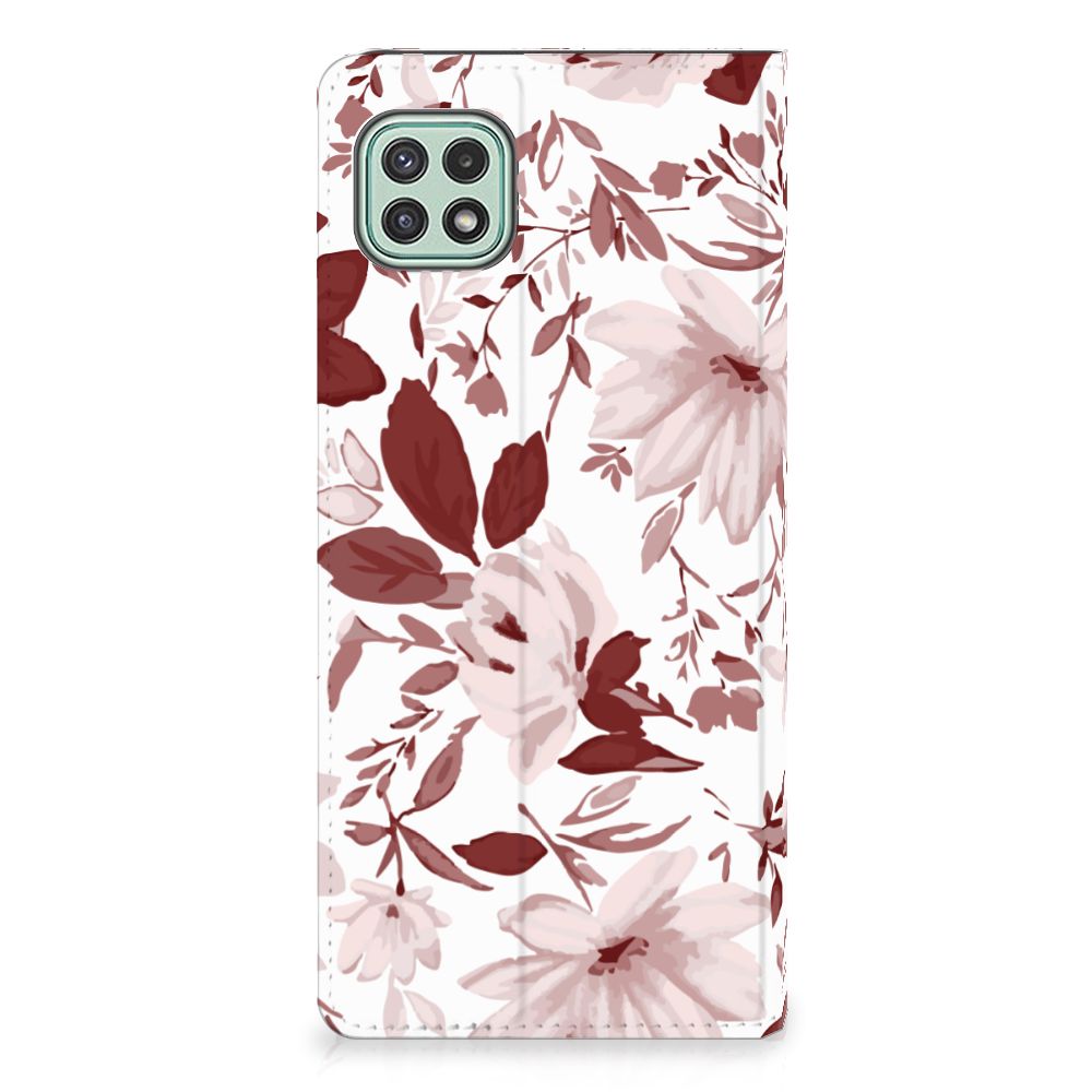Bookcase Samsung Galaxy A22 5G Watercolor Flowers - B2C Telecom