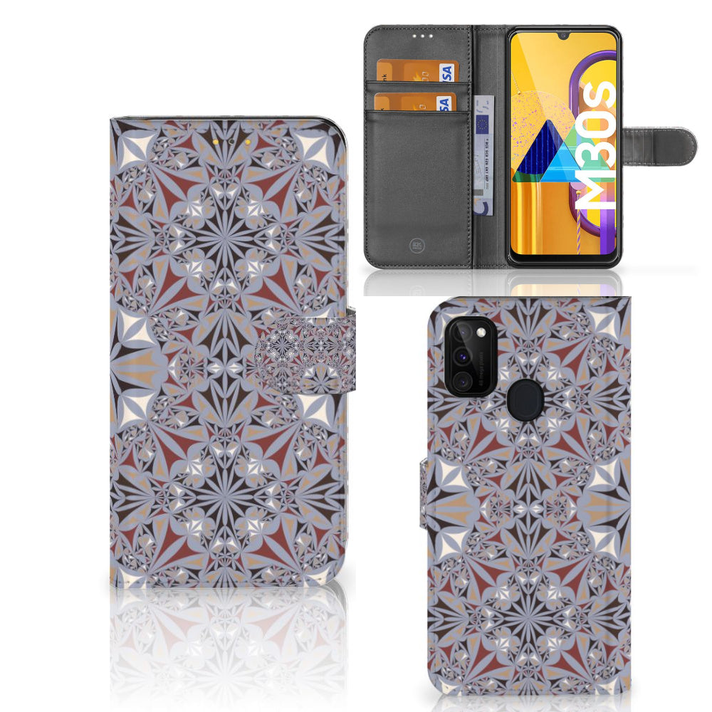 Samsung Galaxy M21 | M30s Bookcase Flower Tiles