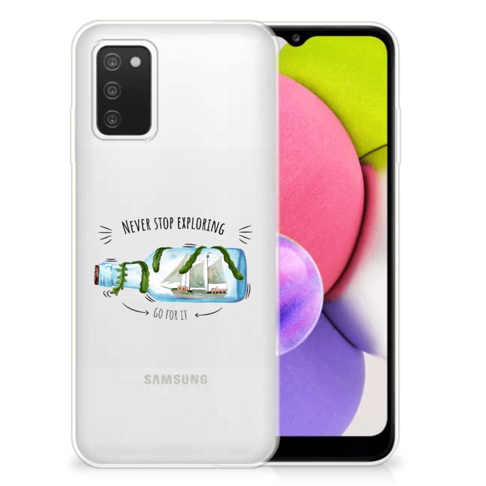 Samsung Galaxy A03S Telefoonhoesje met Naam Boho Bottle B2C Telecom