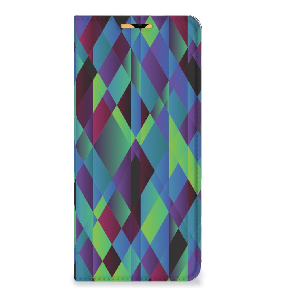OPPO A15 Stand Case Abstract Green Blue - B2C Telecom