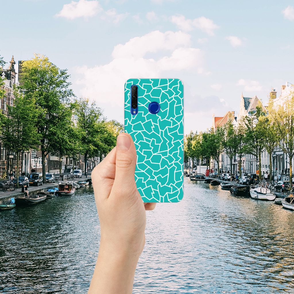 Honor 20 Lite Hoesje maken Cracks Blue