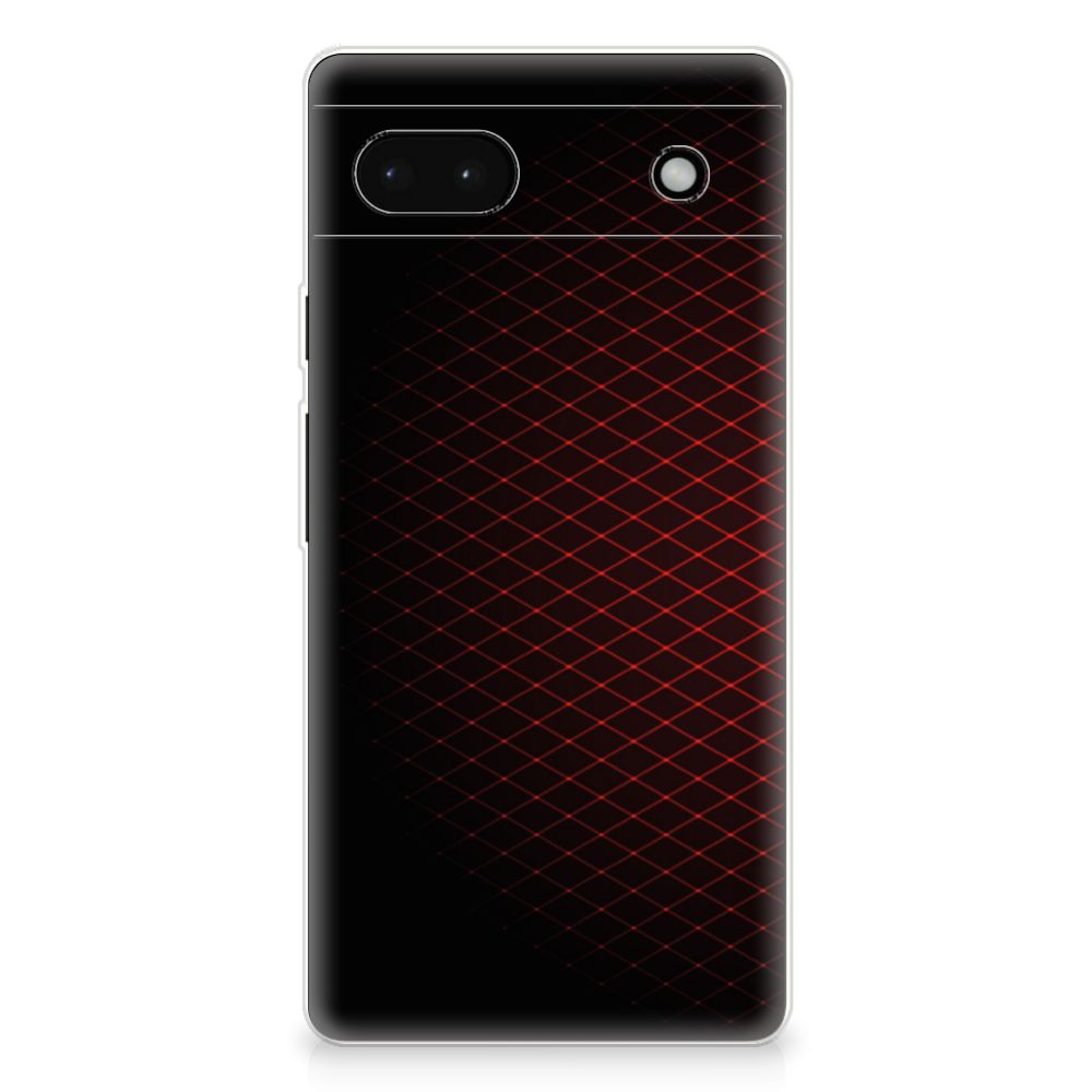 Google Pixel 6A TPU bumper Geruit Rood B2C Telecom
