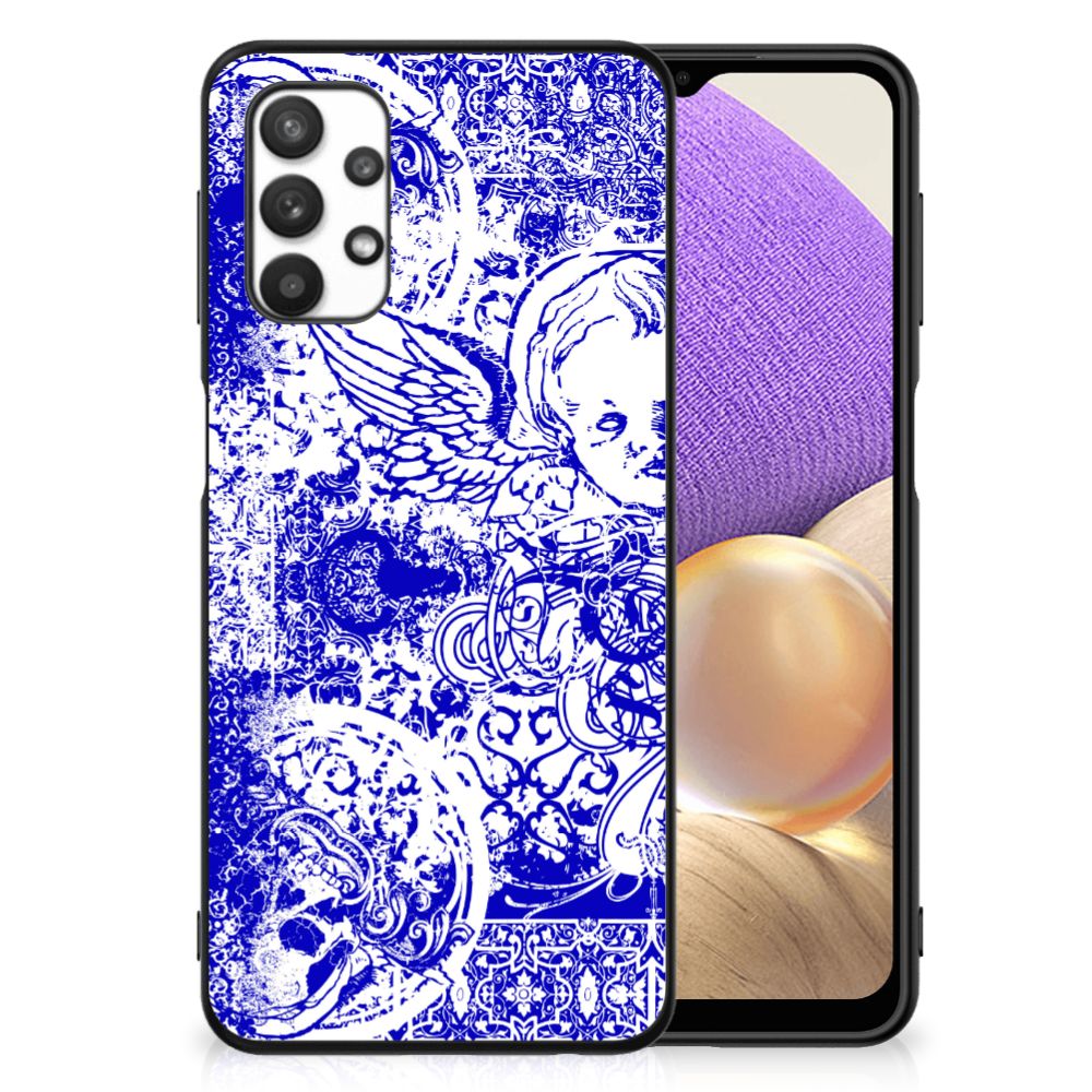 Telefoonhoesje Samsung Galaxy A32 5G Angel Skull Blauw B2C Telecom