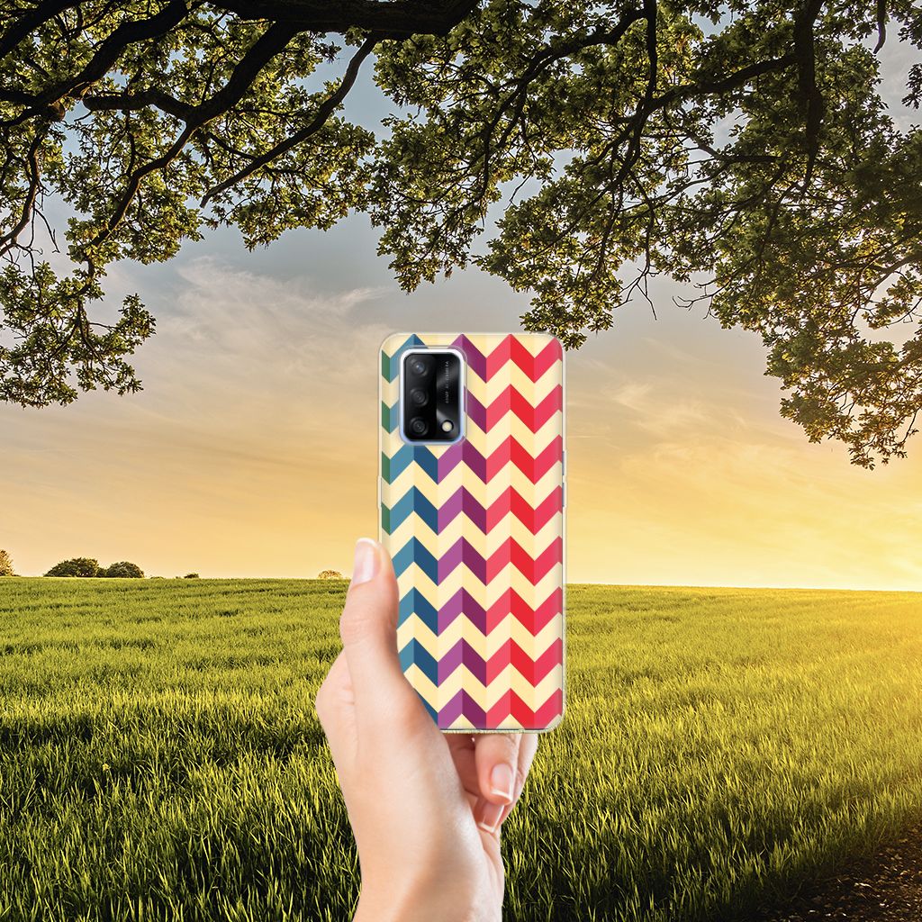OPPO A74 4G TPU bumper Zigzag Multi Color B2C Telecom