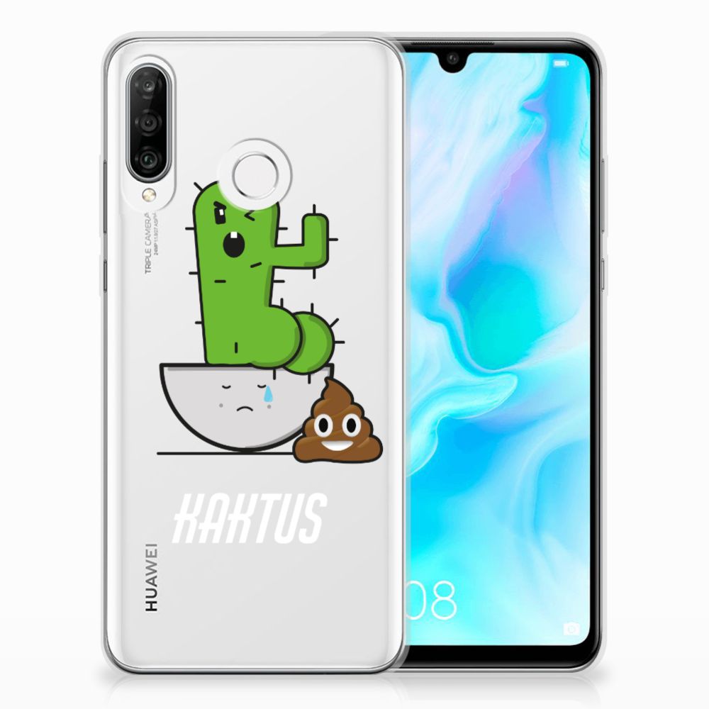 Huawei P30 Lite Telefoonhoesje met Naam Cactus Poo