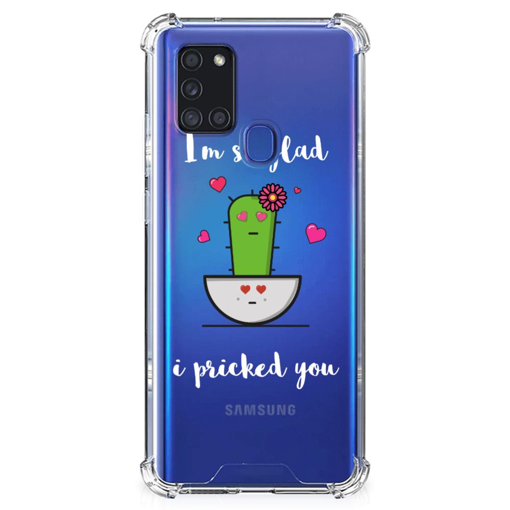 Samsung Galaxy A21s Stevig Bumper Hoesje Cactus Glad