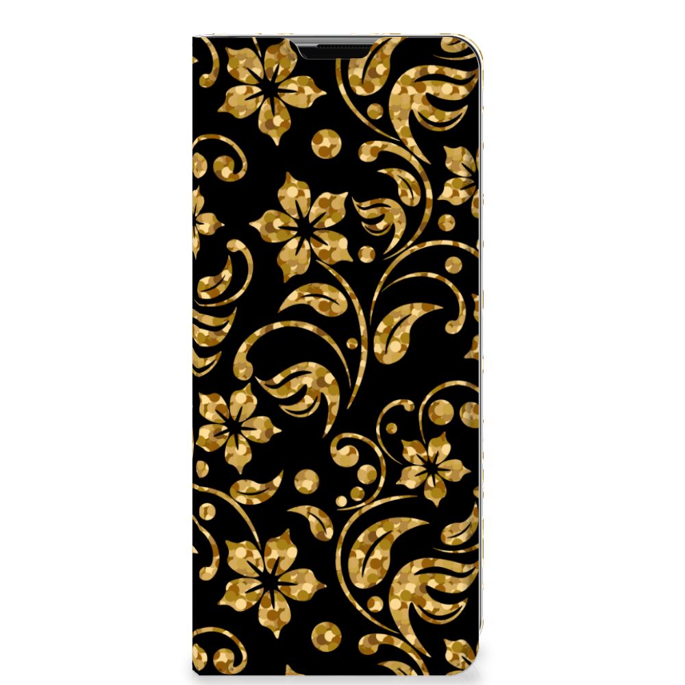 Sony Xperia 5 II Smart Cover Gouden Bloemen