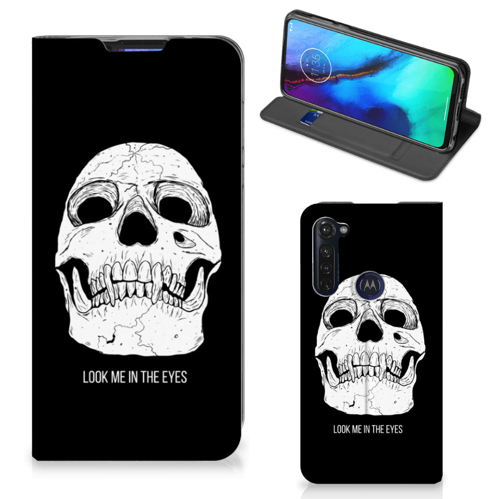 Mobiel BookCase Motorola Moto G Pro Skull Eyes