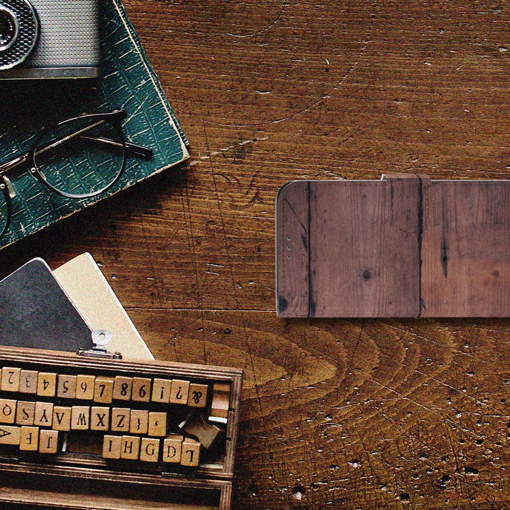Samsung Galaxy Xcover 5 Book Style Case Old Wood