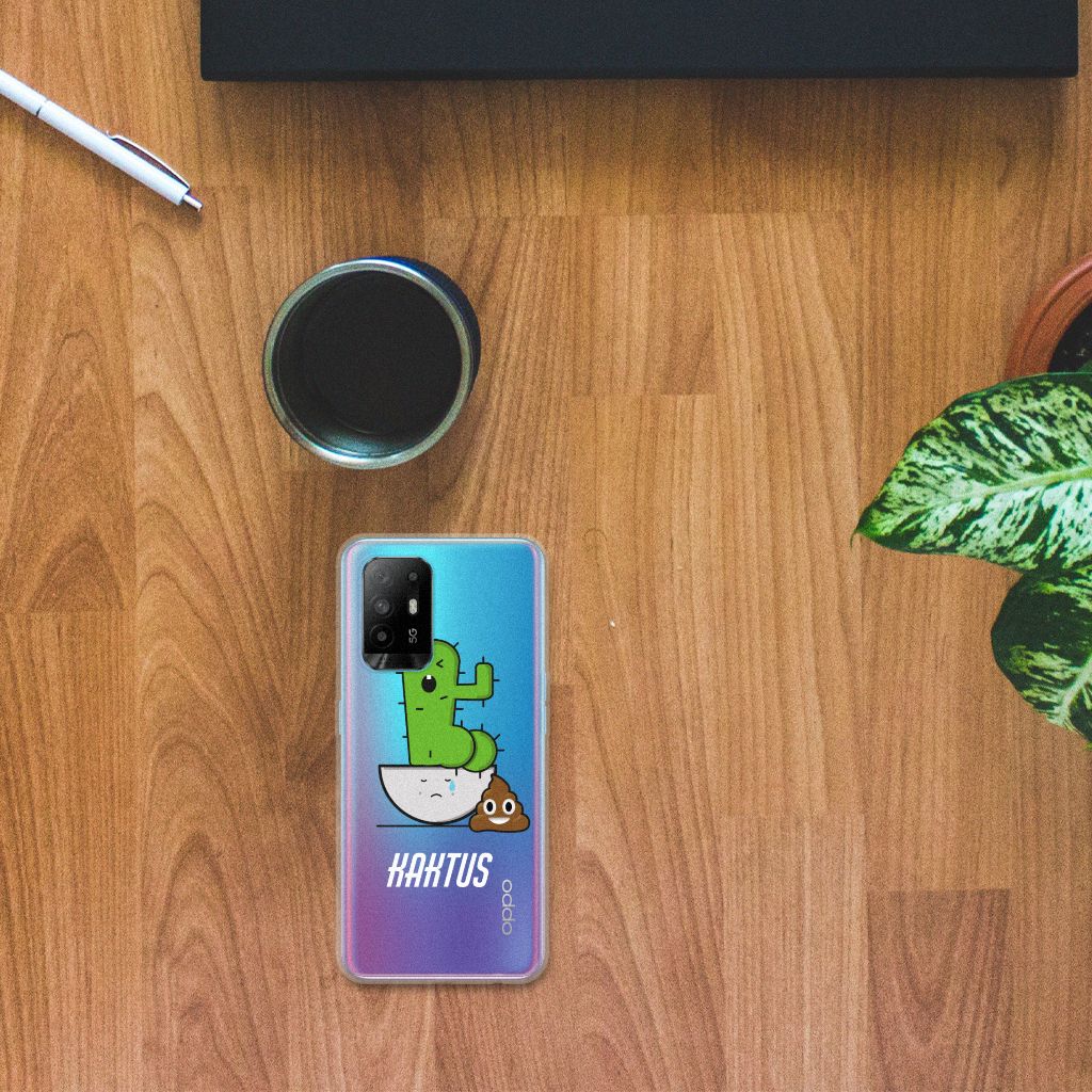 OPPO A94 5G | Reno5 Z Telefoonhoesje met Naam Cactus Poo B2C Telecom