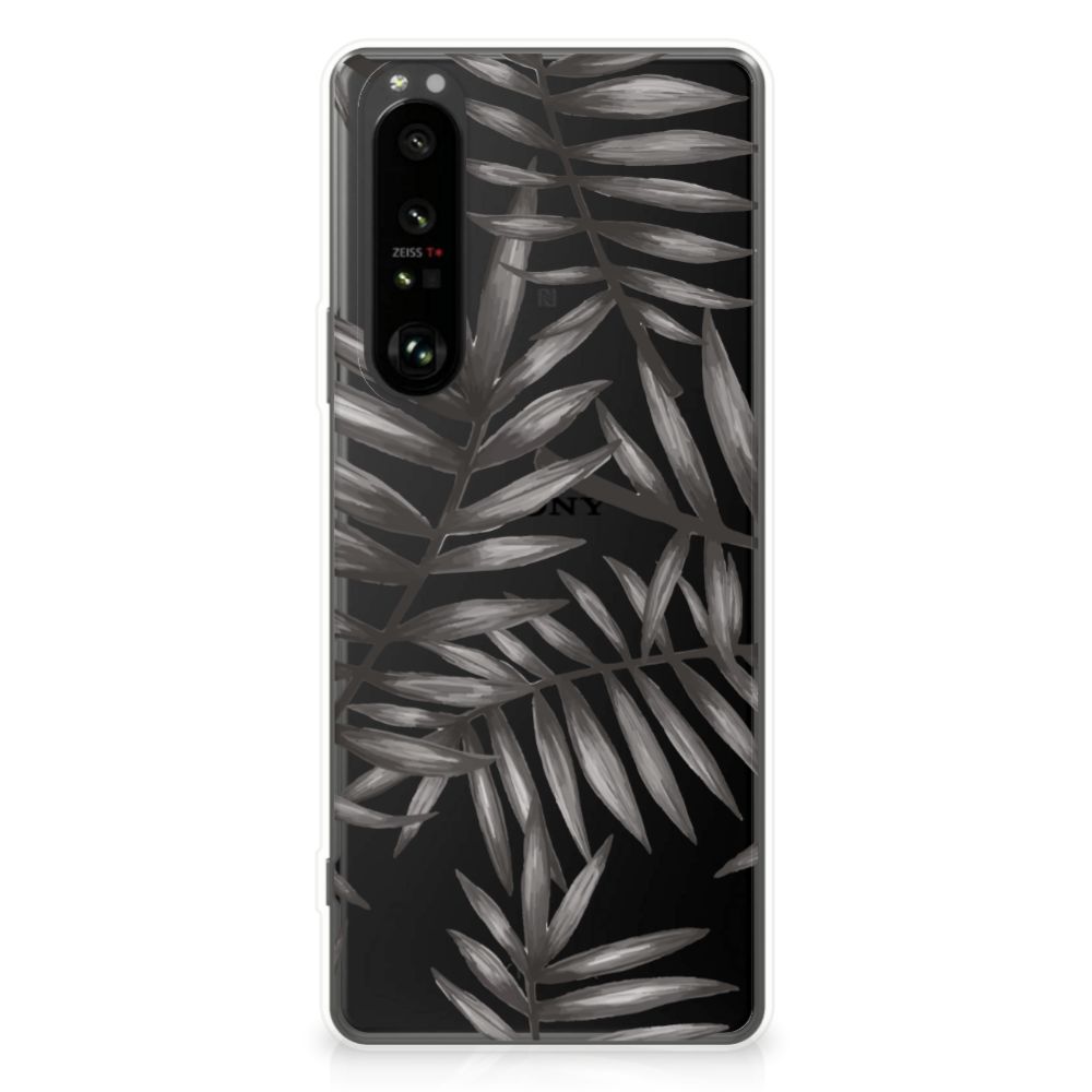 Sony Xperia 1 III TPU Case Leaves Grey