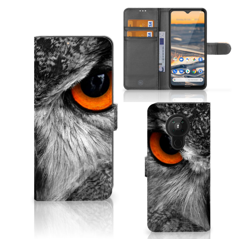 Nokia 5.3 Telefoonhoesje met Pasjes Uil