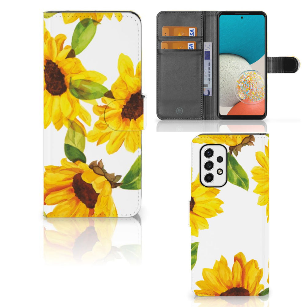 Hoesje voor Samsung Galaxy A53 Zonnebloemen