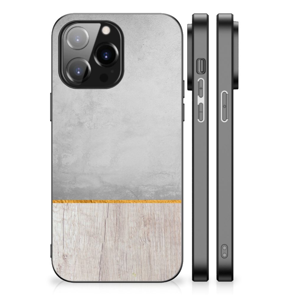 iPhone 14 Pro Max Houten Print Telefoonhoesje Wood Concrete B2C Telecom