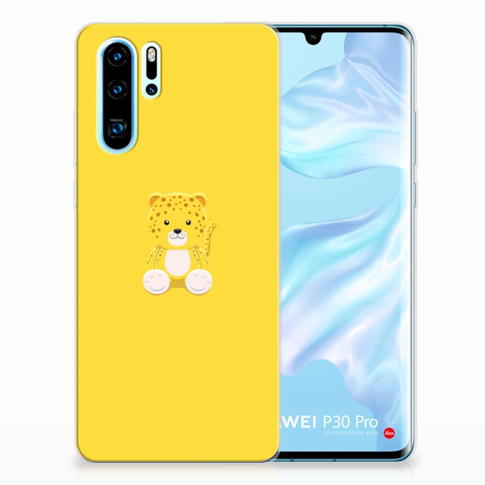 Huawei P30 Pro Telefoonhoesje met Naam Baby Leopard