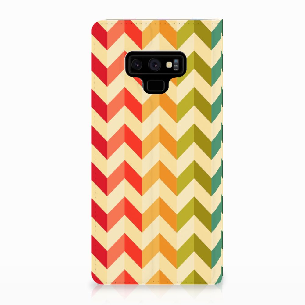 Samsung Galaxy Note 9 Hoesje met Magneet Zigzag Multi Color