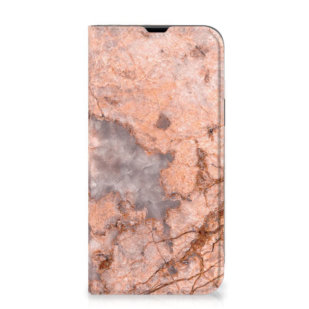 iPhone 13 Pro Max Standcase Marmer Oranje - B2C Telecom