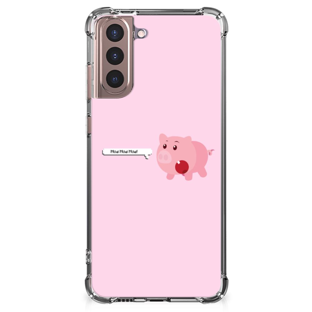 Samsung Galaxy S21 Plus Stevig Bumper Hoesje Pig Mud