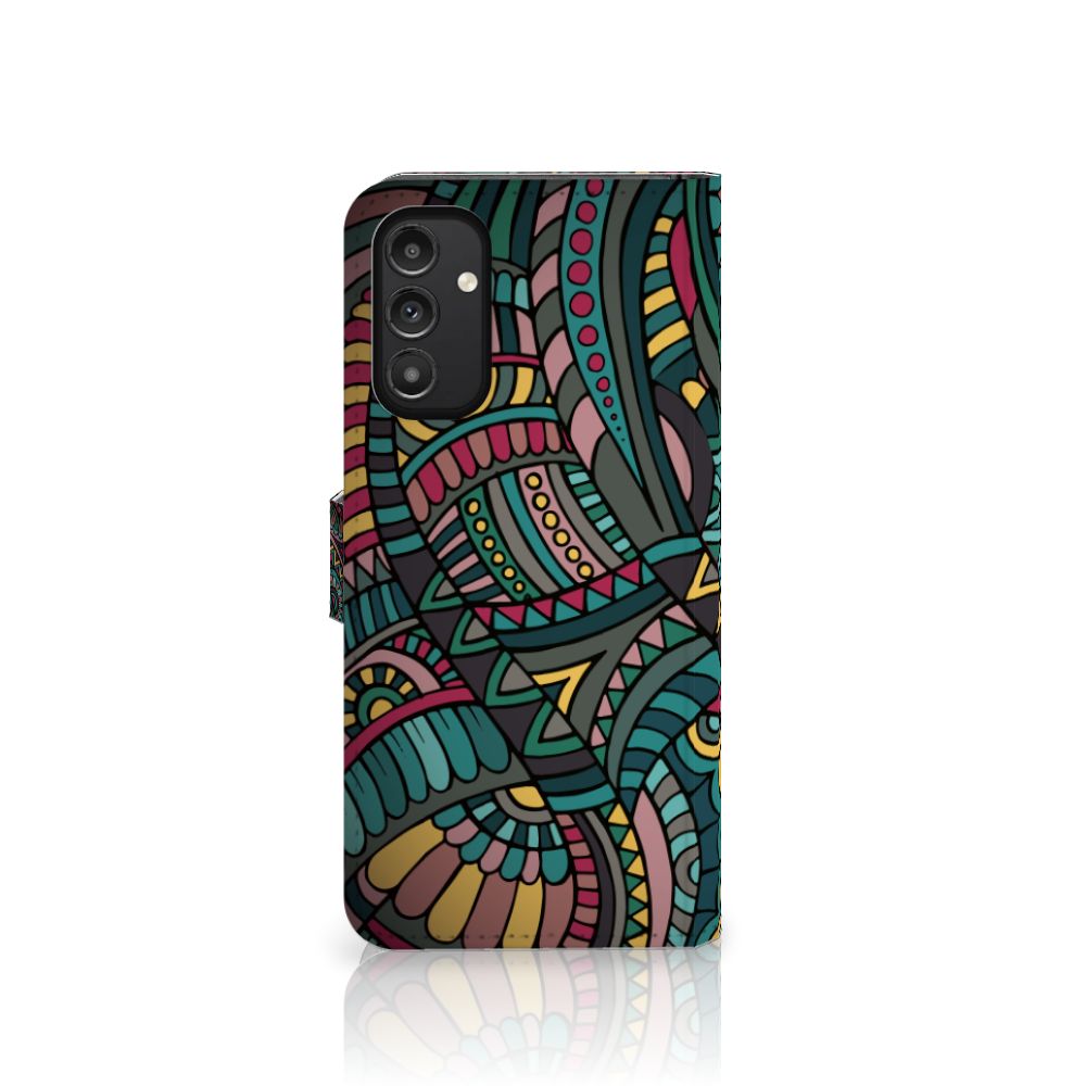 Samsung Galaxy A14 5G Telefoon Hoesje Aztec met kleurrijke artistieke print