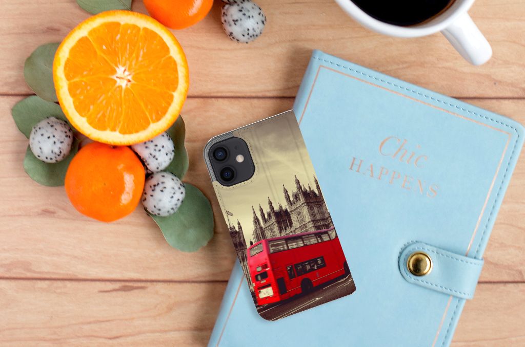 iPhone 12 Mini Book Cover Londen - B2C Telecom