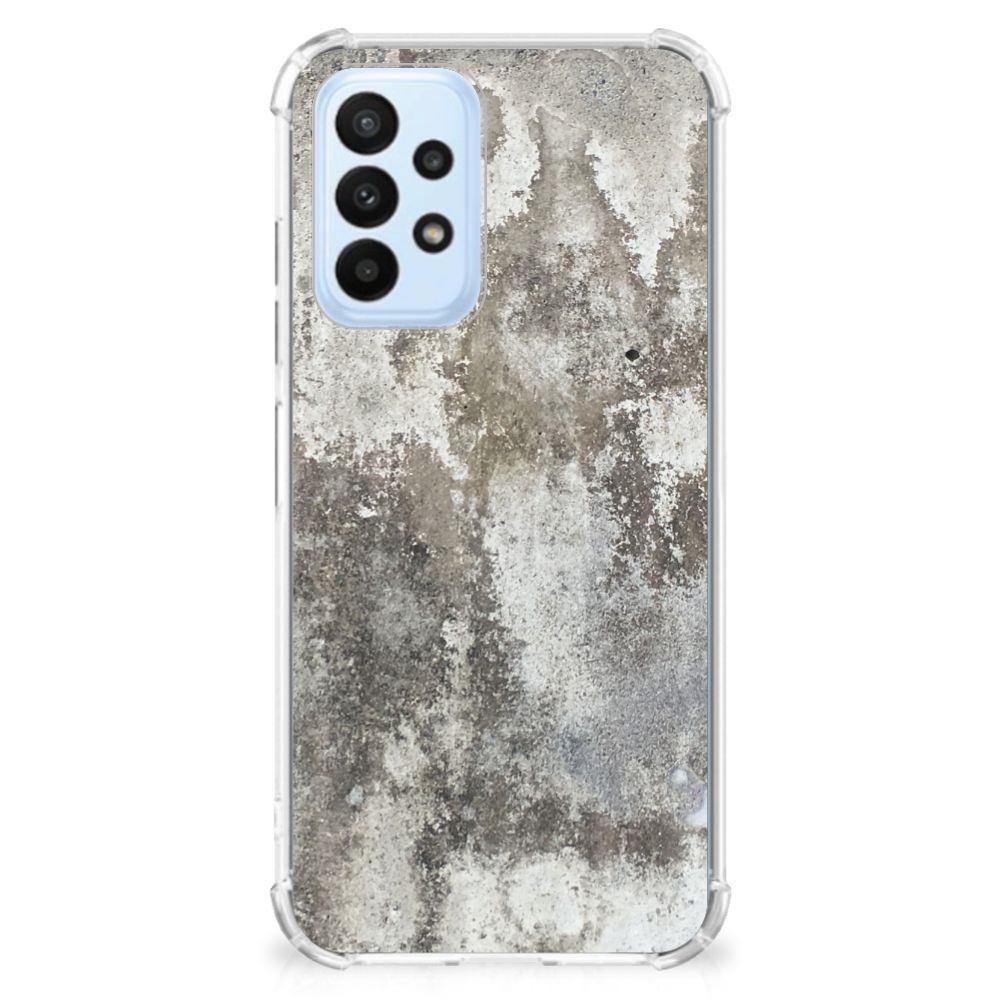 Samsung Galaxy A23 Anti-Shock Hoesje Beton Print - B2C Telecom