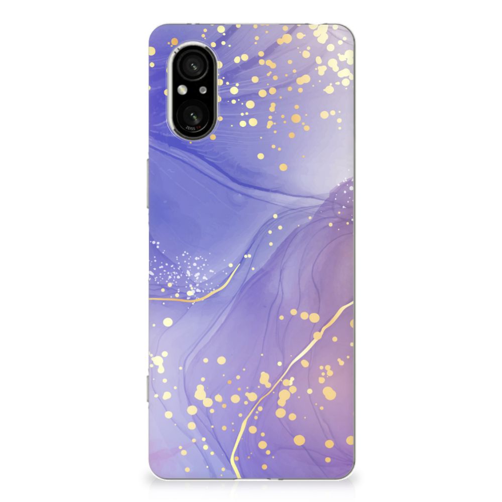 Hoesje maken voor Sony Xperia 5 V Watercolor Paars