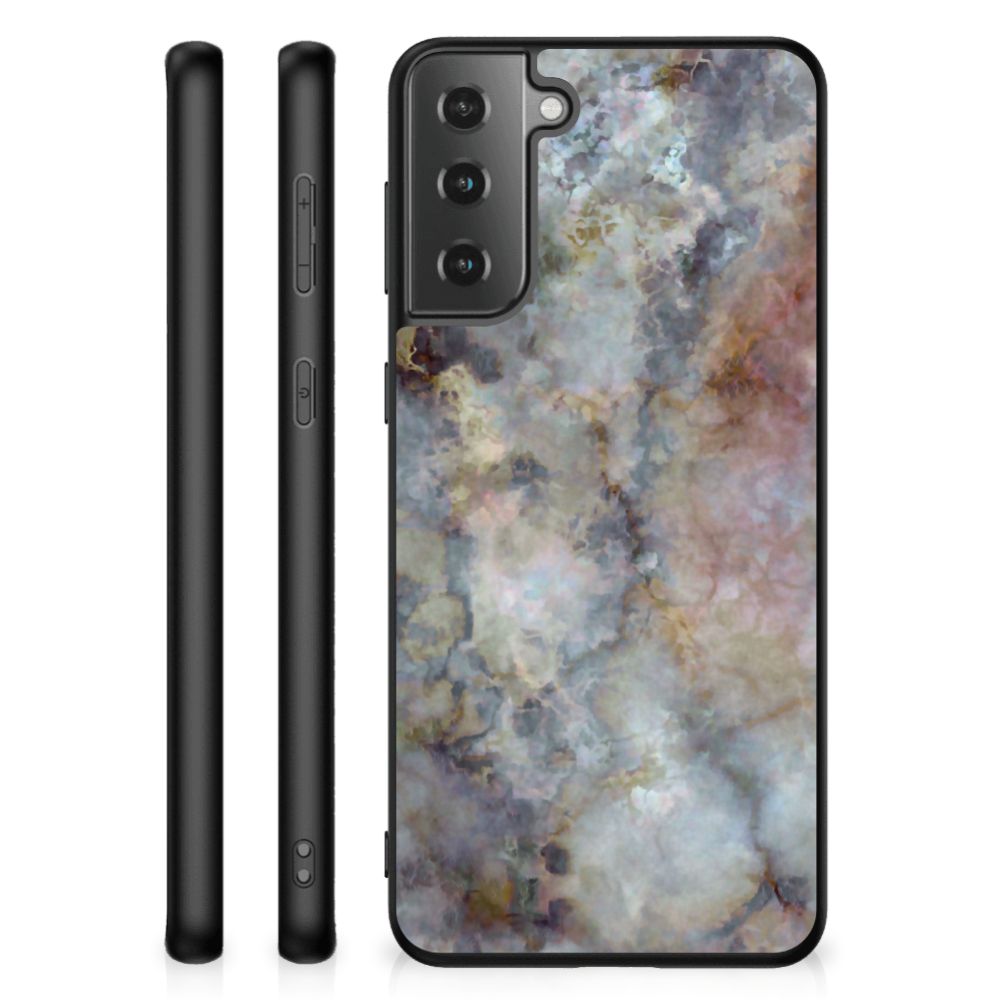 Samsung Galaxy S21 Plus Marmeren Print Telefoonhoesje Marmer Grijs B2C Telecom