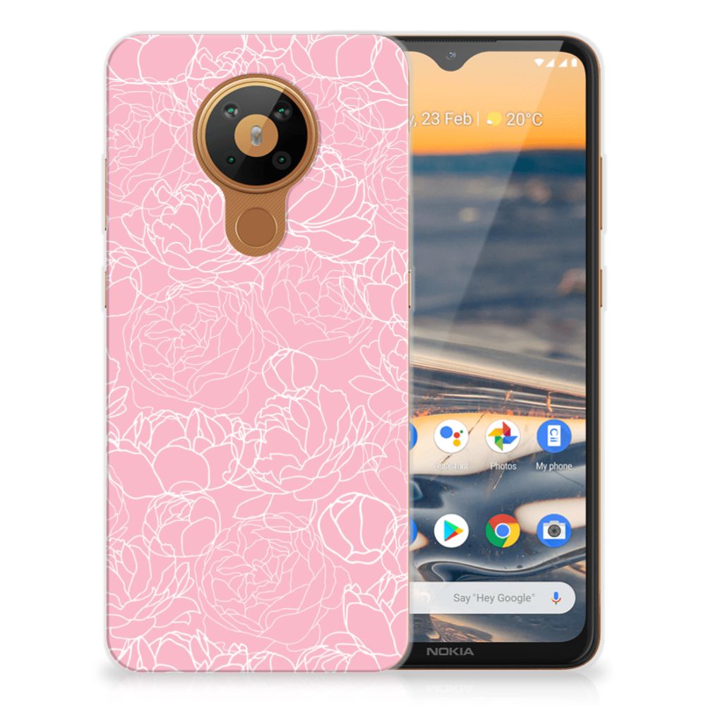 Nokia 5.3 TPU Case White Flowers B2C Telecom