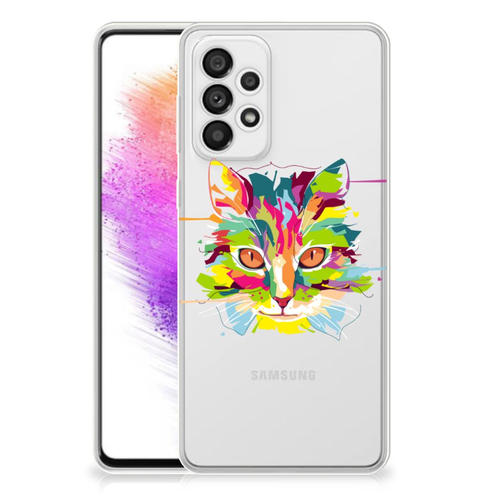 Samsung Galaxy A73 5G Telefoonhoesje met Naam Cat Color B2C Telecom