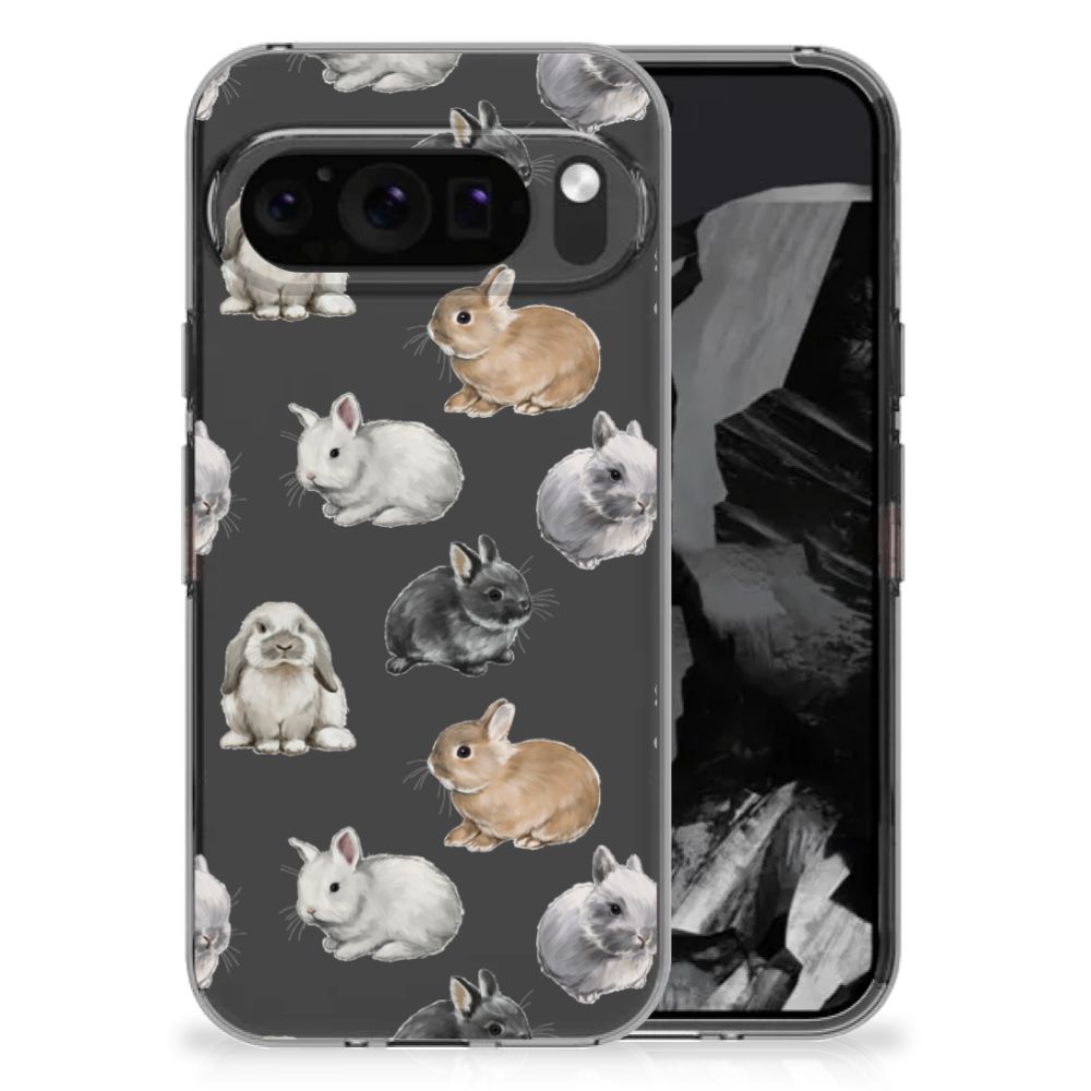TPU Hoesje voor Google Pixel 9 Pro XL Konijntjes