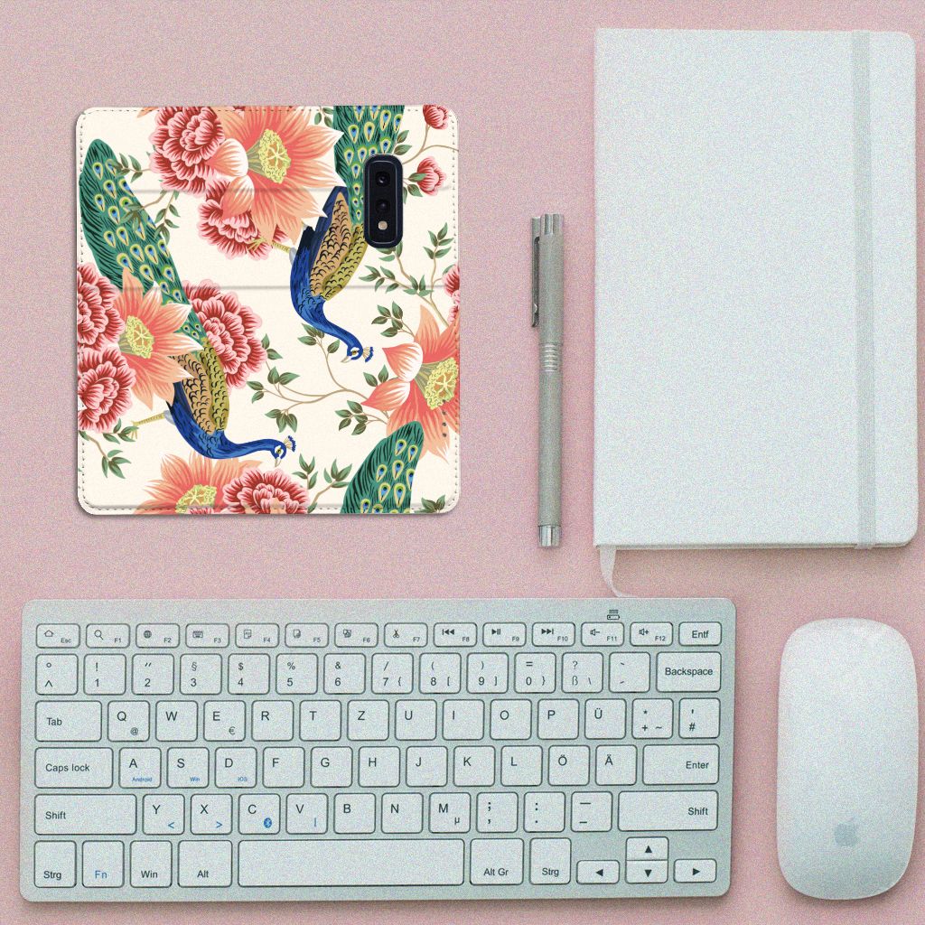 Hoesje maken voor Samsung Galaxy S10e Pink Peacock - B2C Telecom