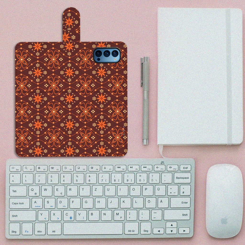 OPPO Reno 4 Pro 5G Telefoon Hoesje Batik Brown