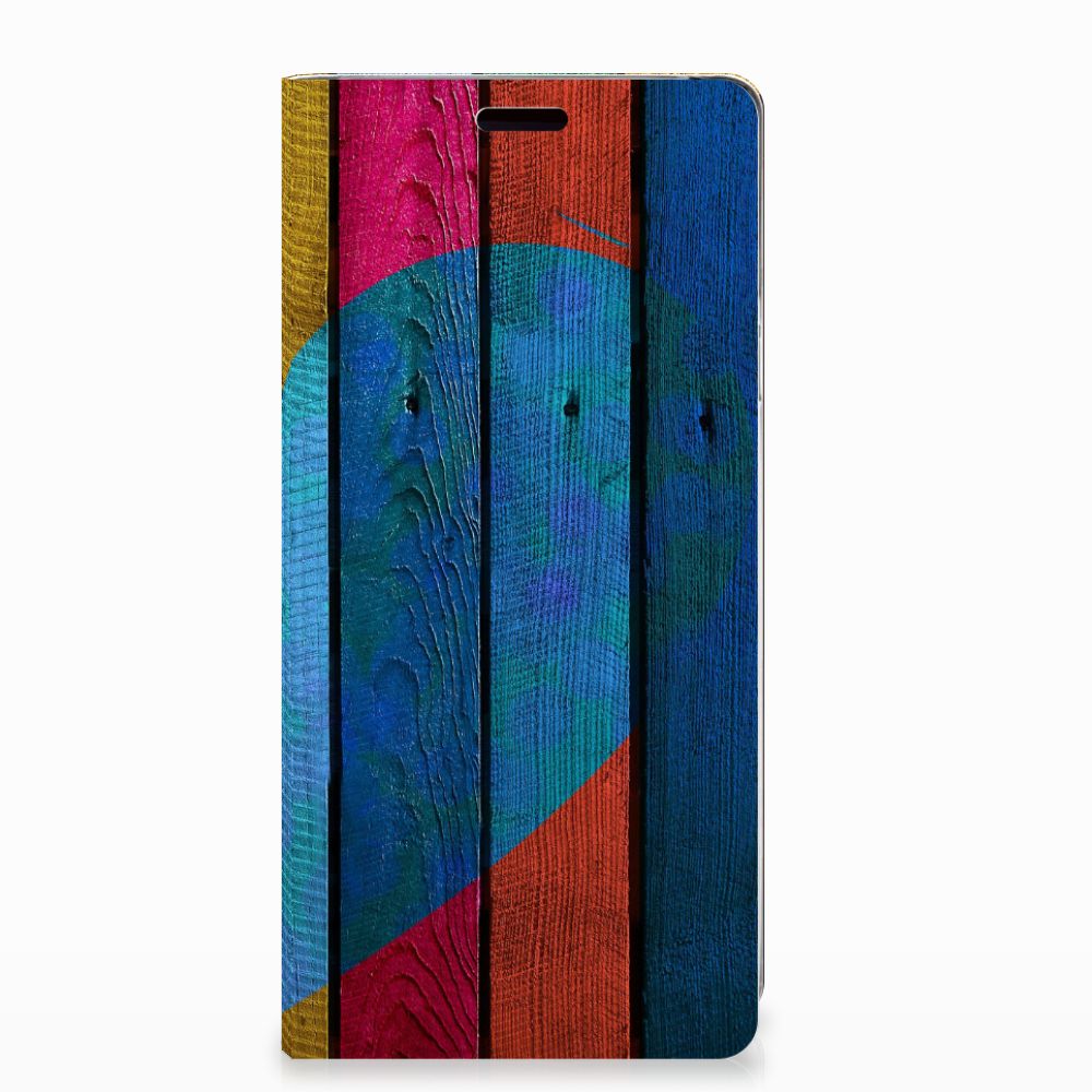 Samsung Galaxy Note 9 Book Wallet Case Wood Heart - Cadeau voor je Vriend