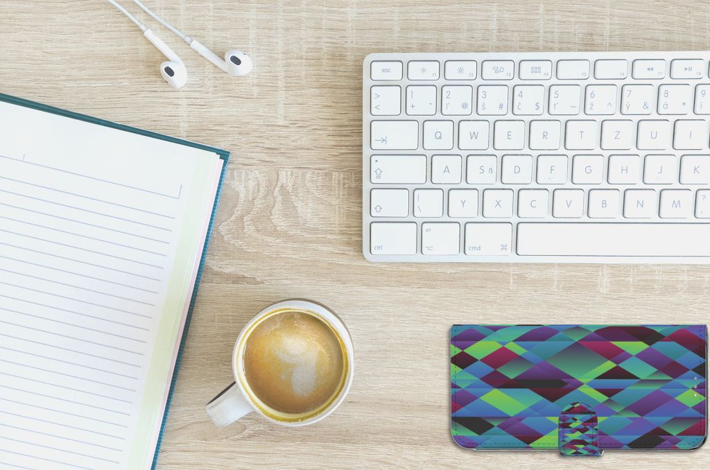 OnePlus Nord N100 Book Case Abstract Green Blue