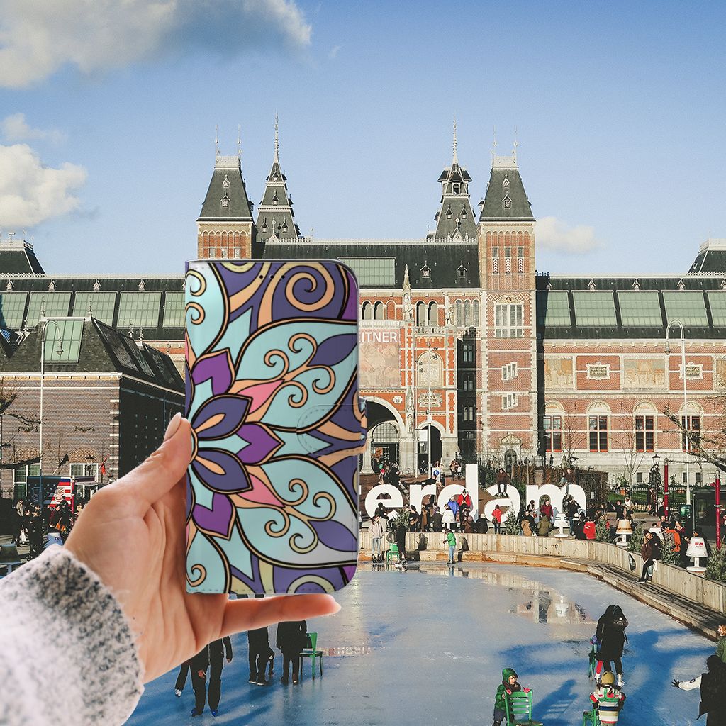 iPhone 13 Pro Max Hoesje Purple Flower