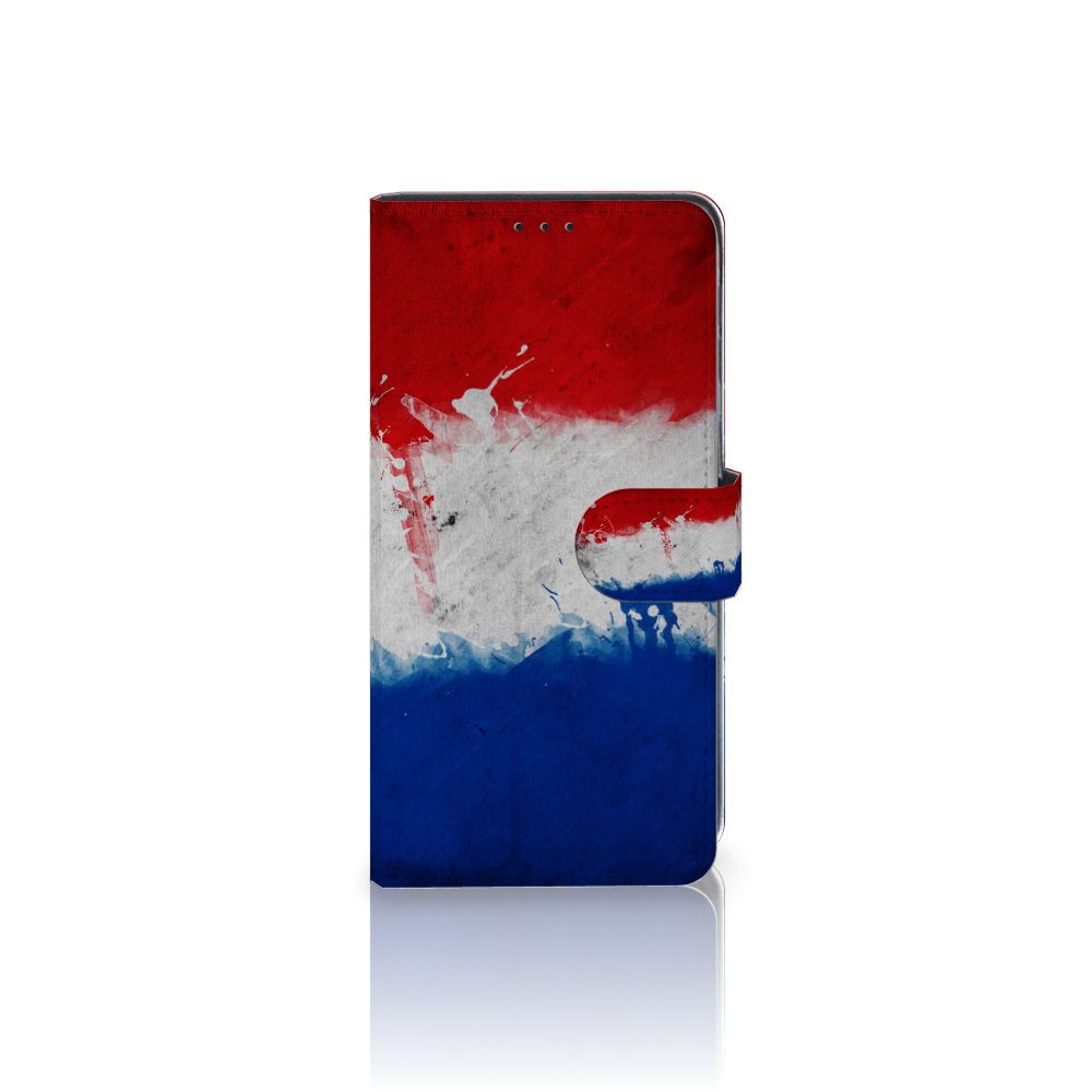Xiaomi Mi Note 10 Lite Bookstyle Case Nederland met artistiek ontwerp van de Nederlandse vlag.