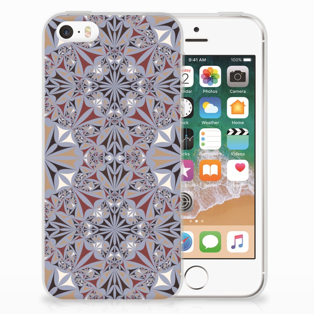 Apple iPhone SE | 5S TPU Siliconen Hoesje Flower Tiles