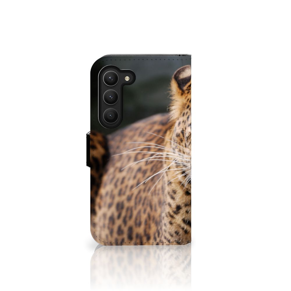Samsung Galaxy S23 Telefoonhoesje met Pasjes Luipaard